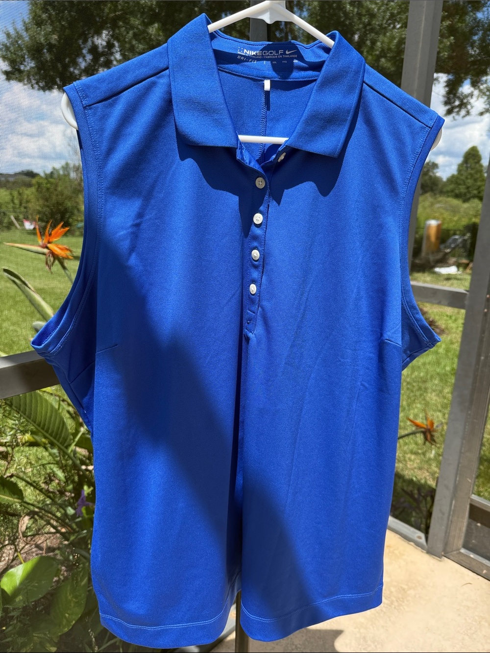 Nike Golf Dri Fit Women’s Sleeveless Polo Tee - Royal Blue